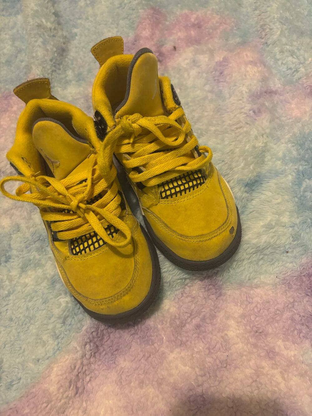 Yellow kids Jordans